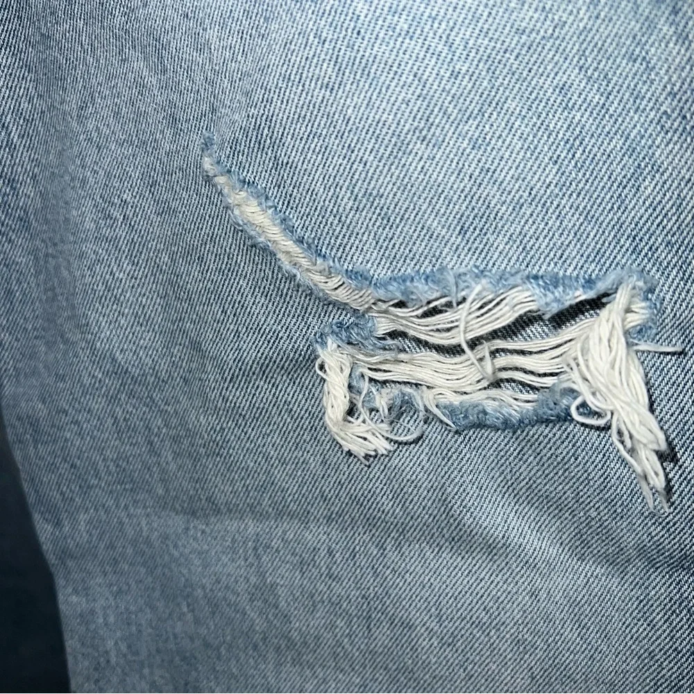 Agolde 90’s High Rise Straight Leg Women's Distressed Light Blue Jeans Size 26 - Picture 4 of 14
